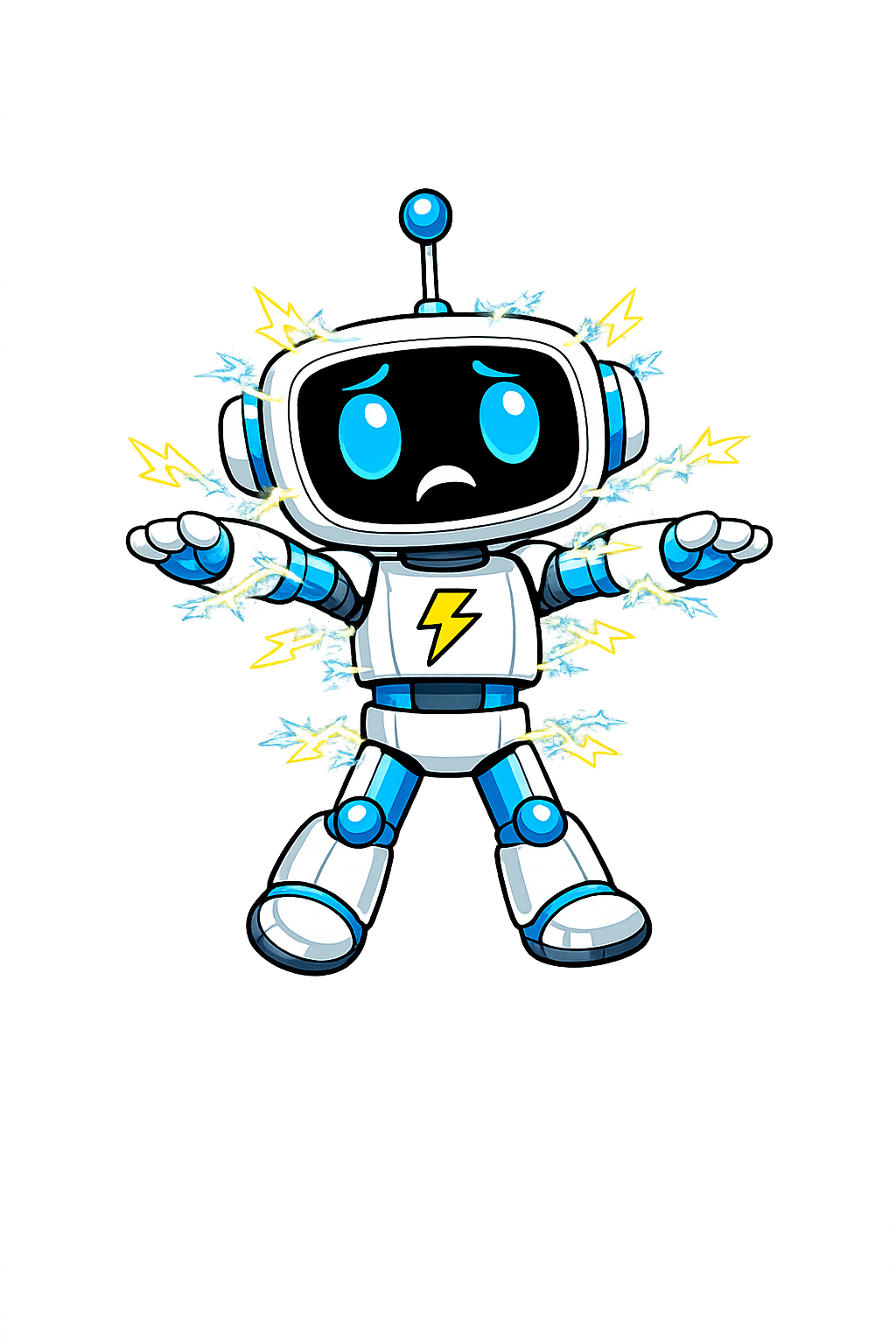 Shorty getting zapped with electricity